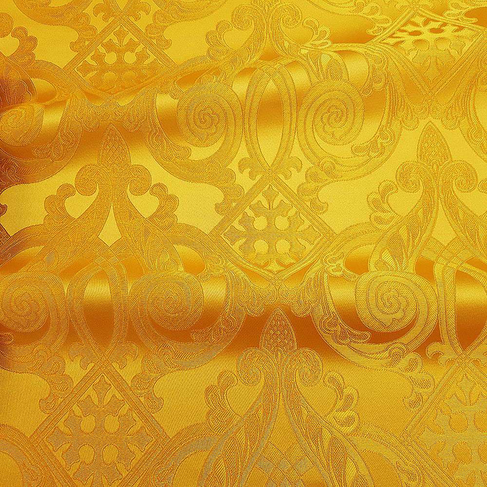 Brocade for Priest Vestment yellow (Crown)