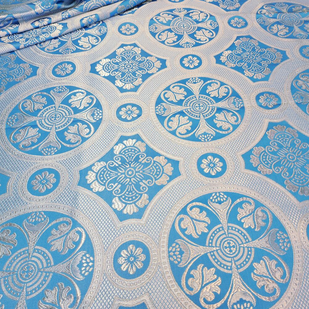Brocade (Drevlyanska) blue with silver Brocade (Drevlyanska) blue with silver