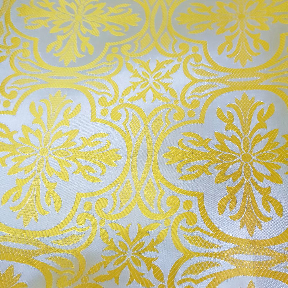 Greek Fabric white yellow (Slutsk)