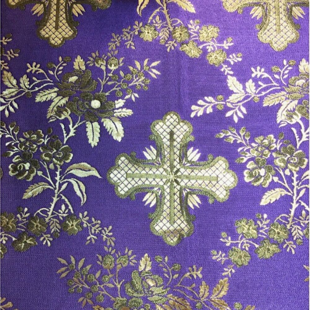 Violet brocade for vestments (Cyprian) Violet brocade for vestments (Cyprian)