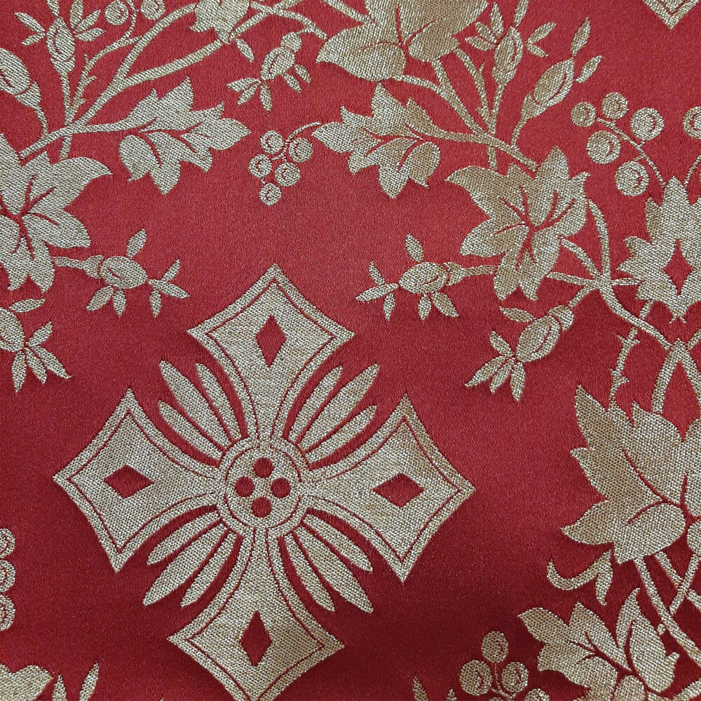 Red brocade for vestments (Khotinskaya)
