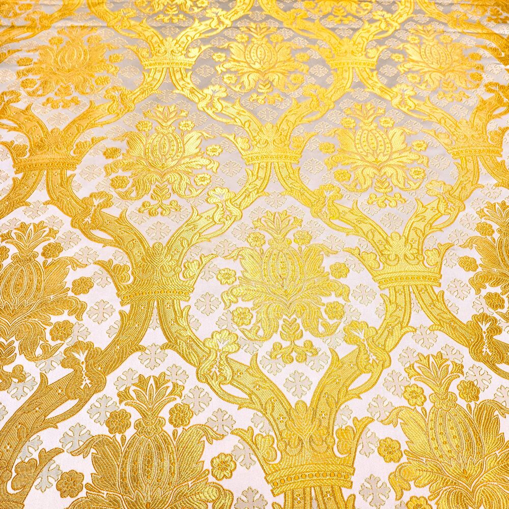 Brocade (Jerusalem) white wih gold Brocade (Jerusalem) white wih gold