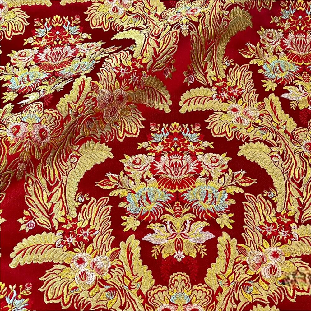 Brocade for robes (Pokrovskaya) red Brocade for robes (Pokrovskaya) red