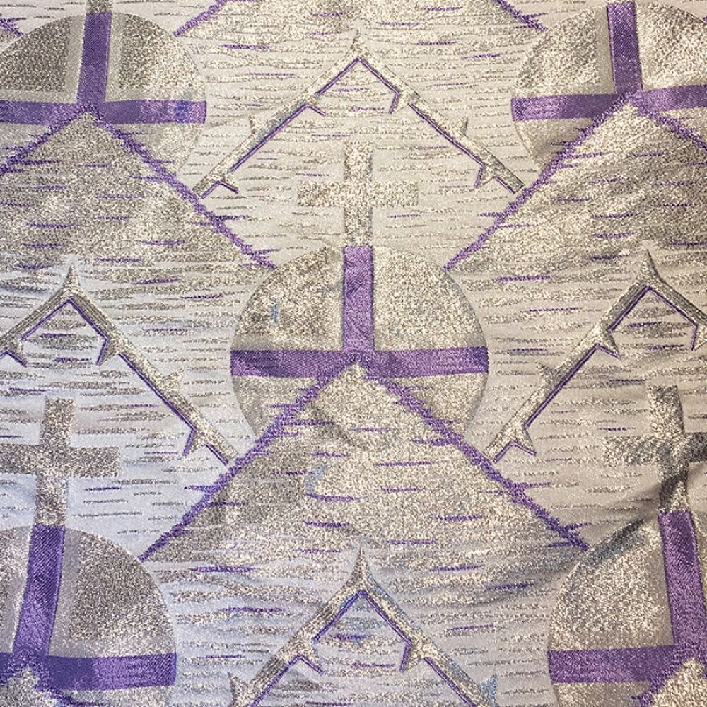 Purple brocade with silver (Corinth) Purple brocade with silver (Corinth)
