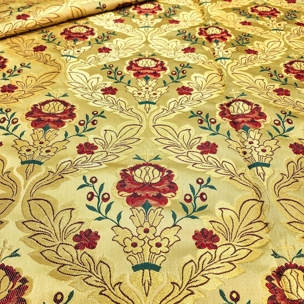 Greek Brocade with floral pattern (Azalea) Greek Brocade with floral pattern (Azalea)