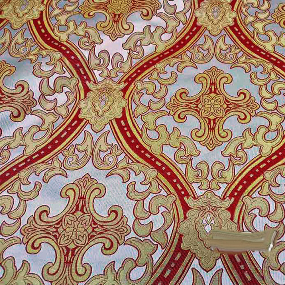 Red brocade for vestment (Lavra)