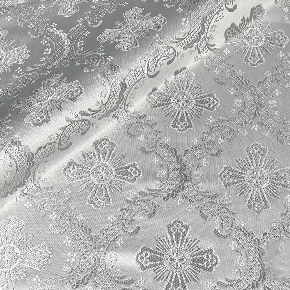 (Trifonovskaya) brocade with plant ornament and crosses (Trifonovskaya) brocade with plant ornament and crosses