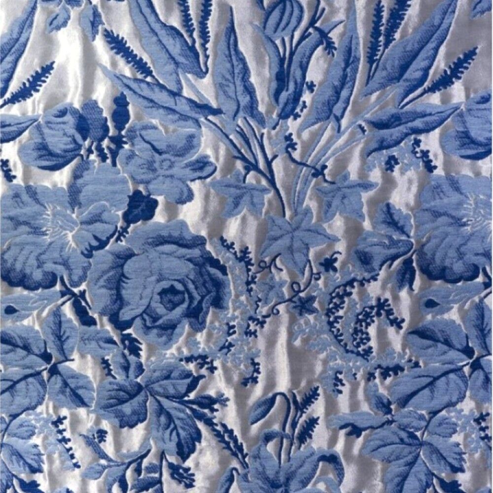 Chenille brocade blue with silver (Gordenia) Chenille brocade blue with silver (Gordenia)
