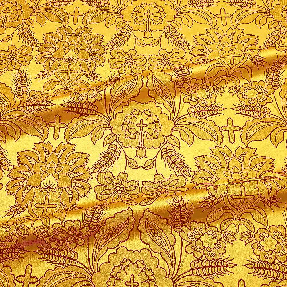 Brocade for Vestments yellow (Greek Spike)