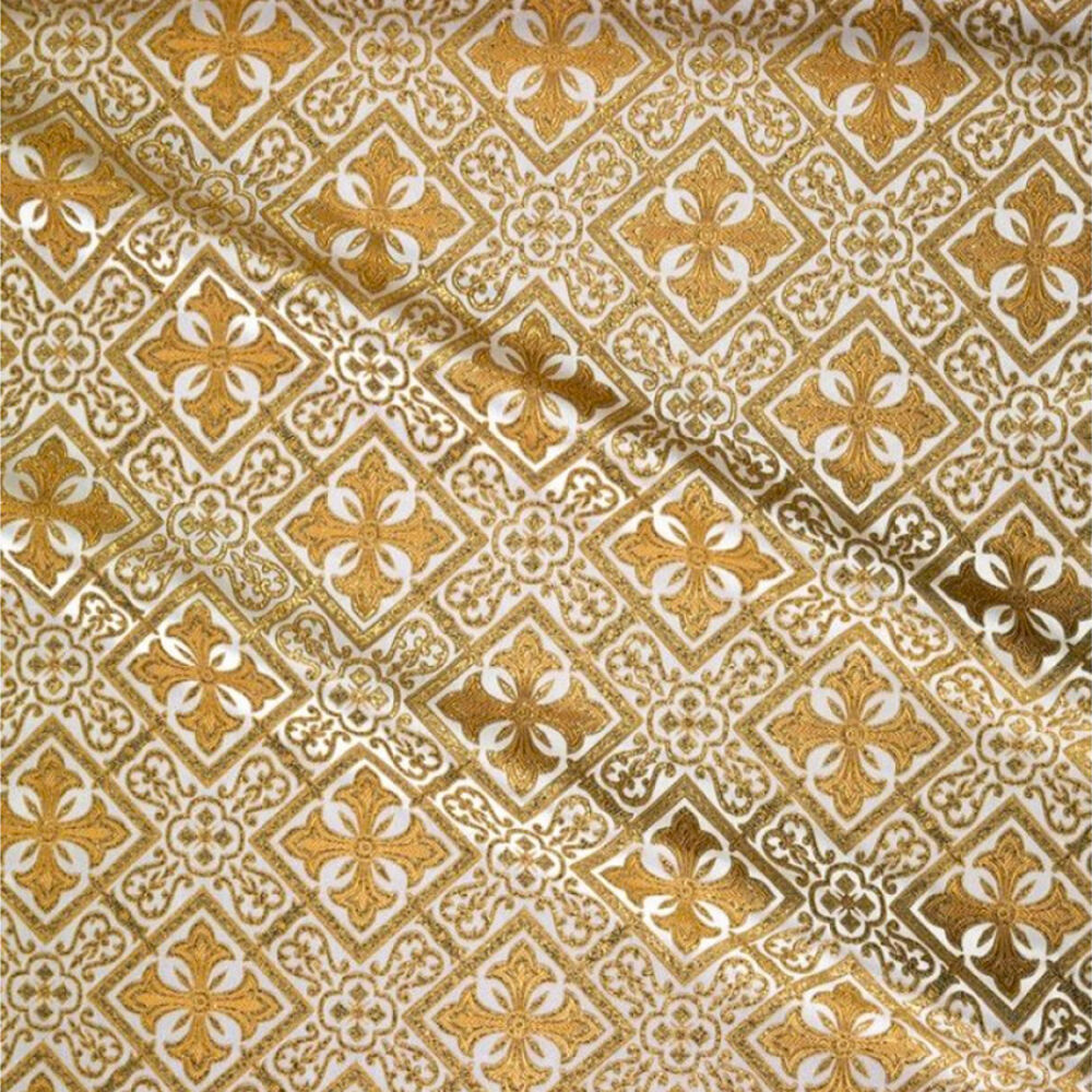 Church fabric with lurex thread (Royal Lily) (200cm wide)
