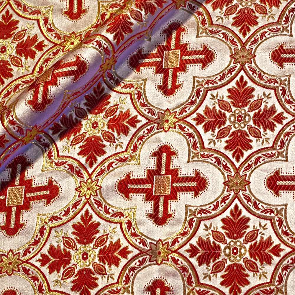 Greek Fabric red (Patronal Cross)