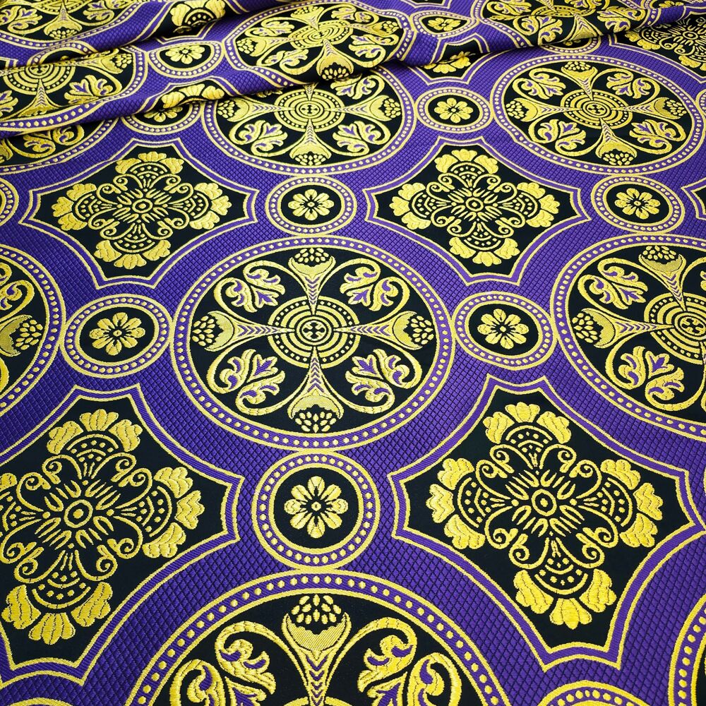 Violet brocade for vestments (Drevlyanskaya) Violet brocade for vestments (Drevlyanskaya)
