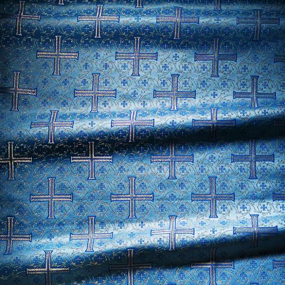 Brocade (Byzantine Cross) skyblue Brocade (Byzantine Cross) skyblue
