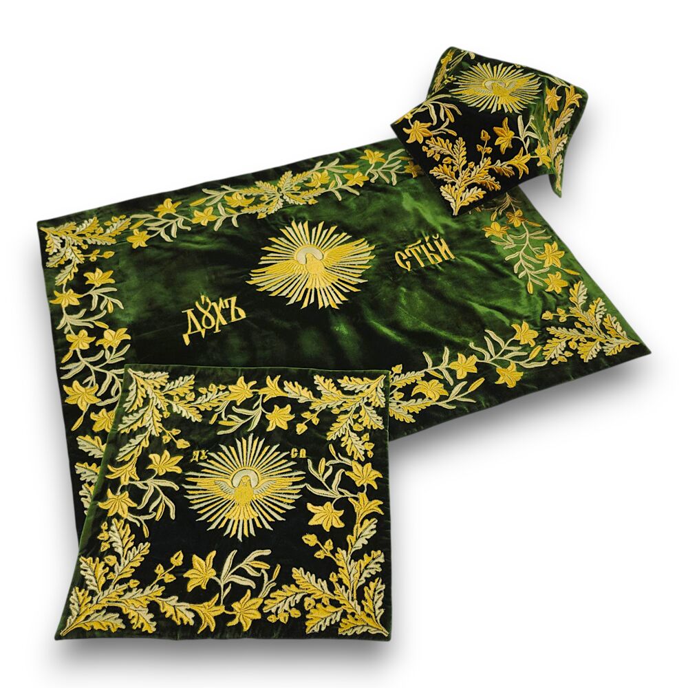 Liturgical set with Greek style veils (Trinity) Liturgical set with Greek style veils (Trinity)