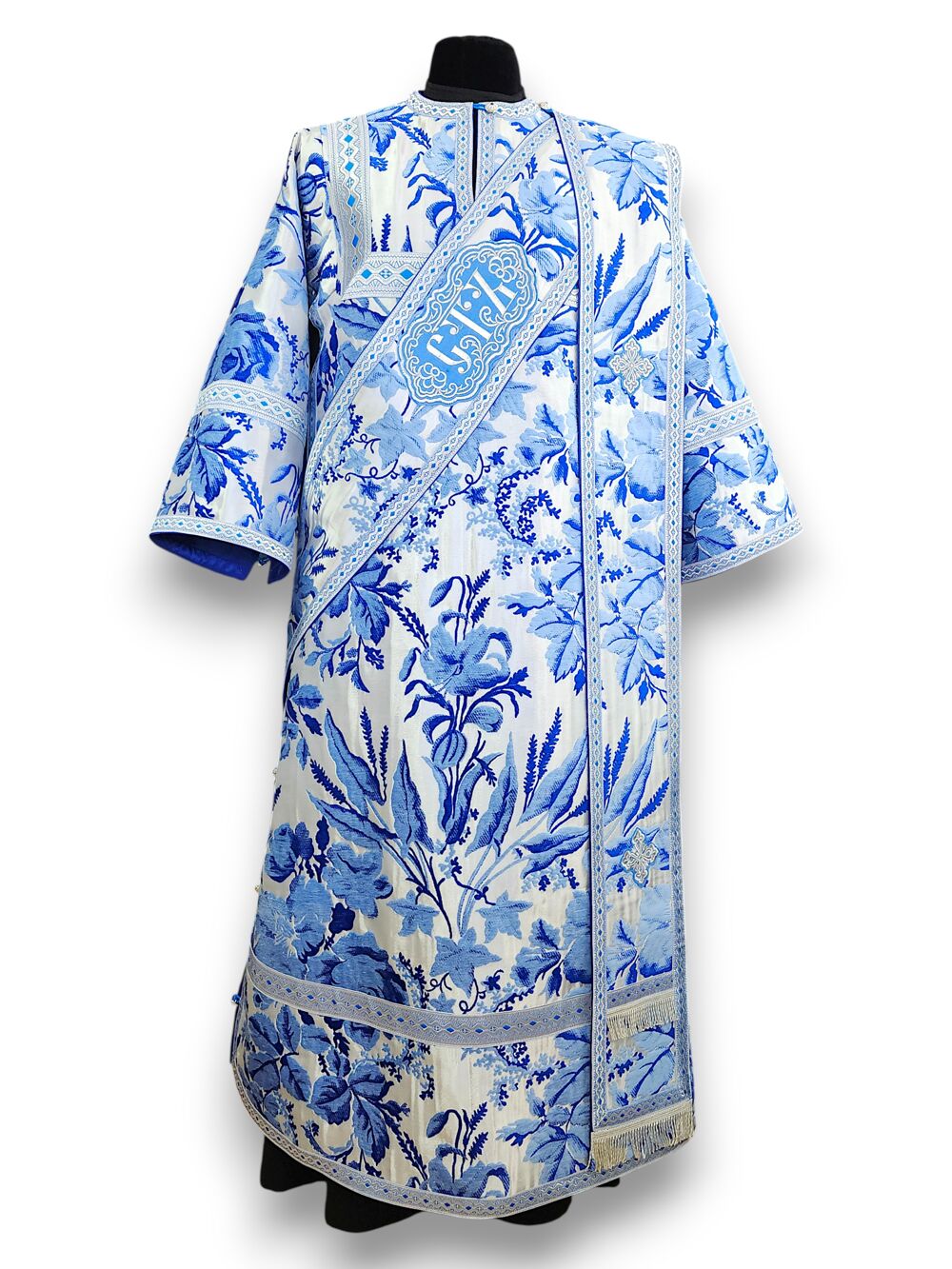 Blue deacon's vestment with double orarion Blue deacon's vestment with double orarion