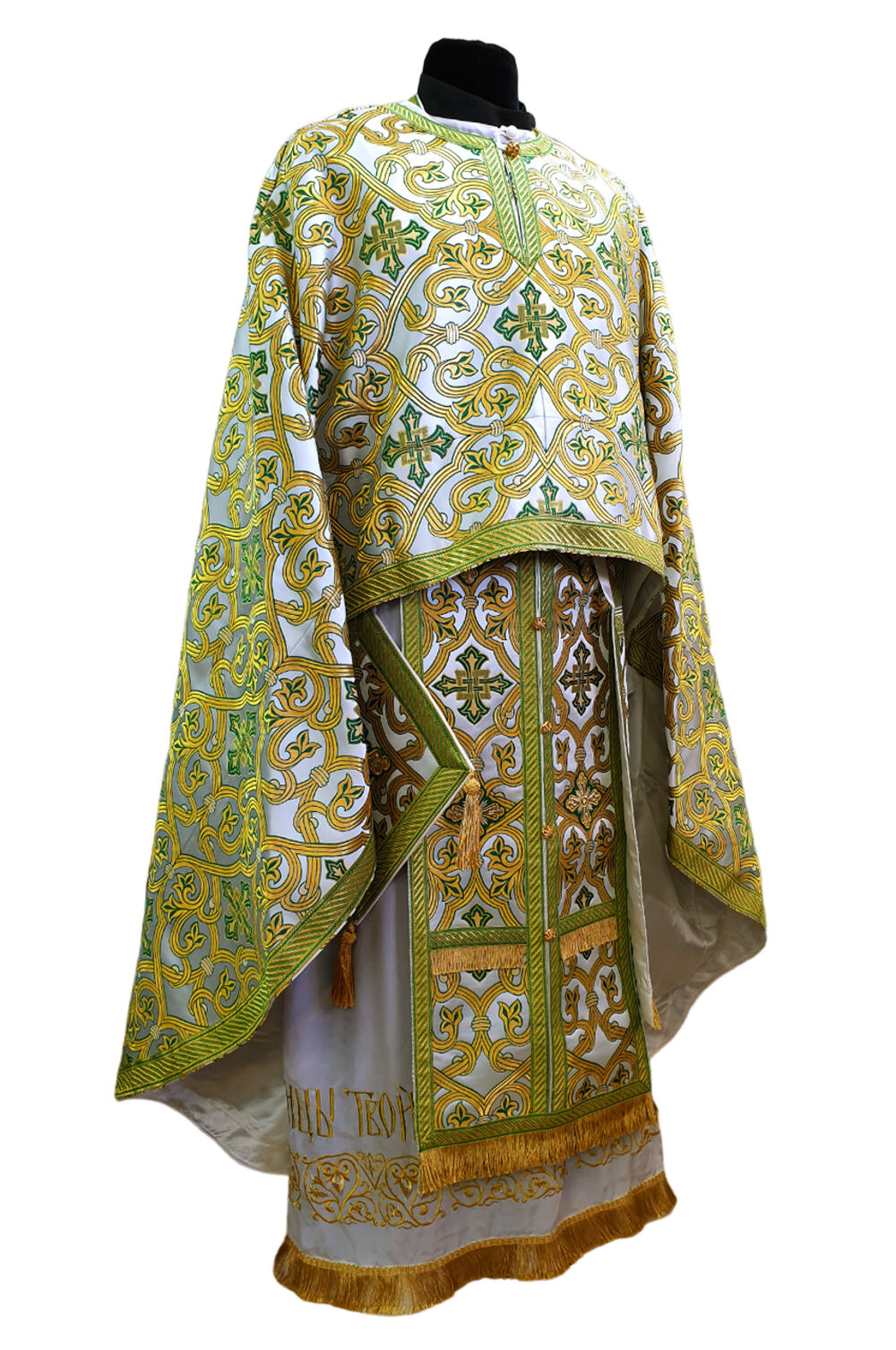 Vestments of a Greek priest with a liturgical set