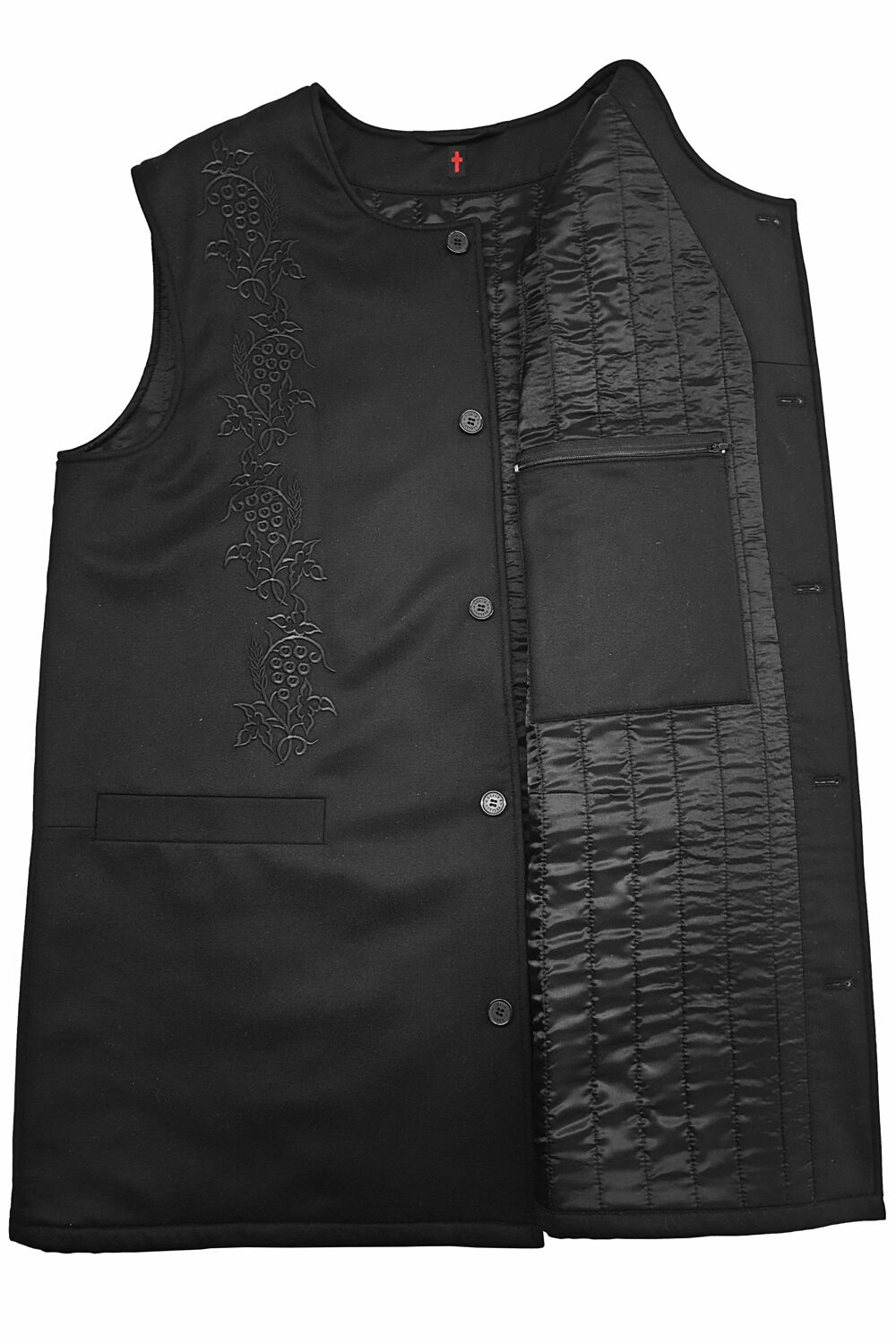 Men's Cassock Vest winter embroidered on the front Men's Cassock Vest winter embroidered on the front