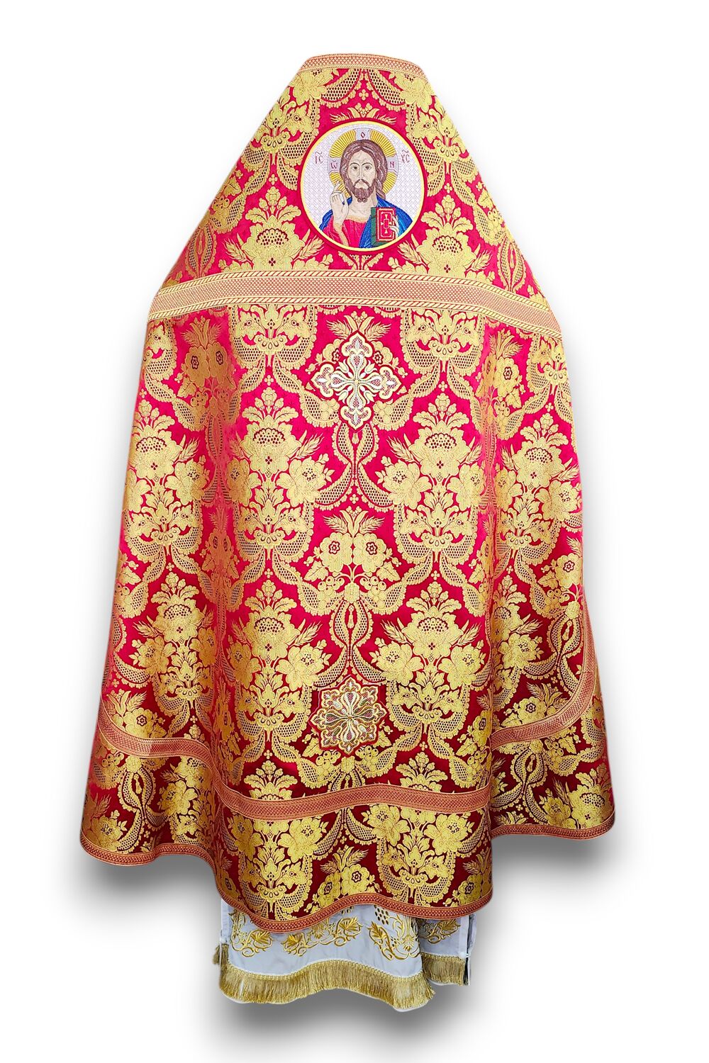 Vesment with an icon and liturgical set Vesment with an icon and liturgical set