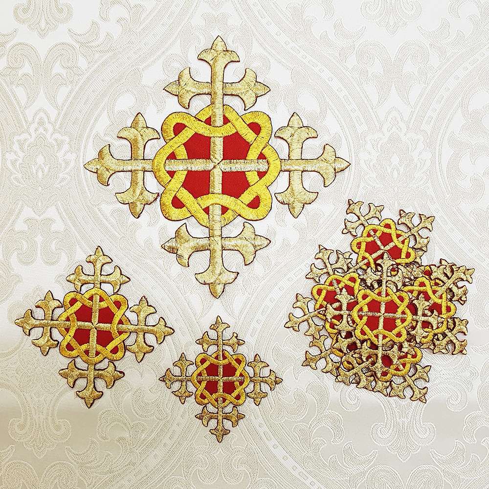 Set of Red Crosses for Greek Vestments Set of Red Crosses for Greek Vestments