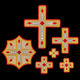 Set of Crosses for Bishop Vestments (Chernigov) for sale