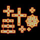 Set of Crosses for Bishop Vestments (Chernigov) 