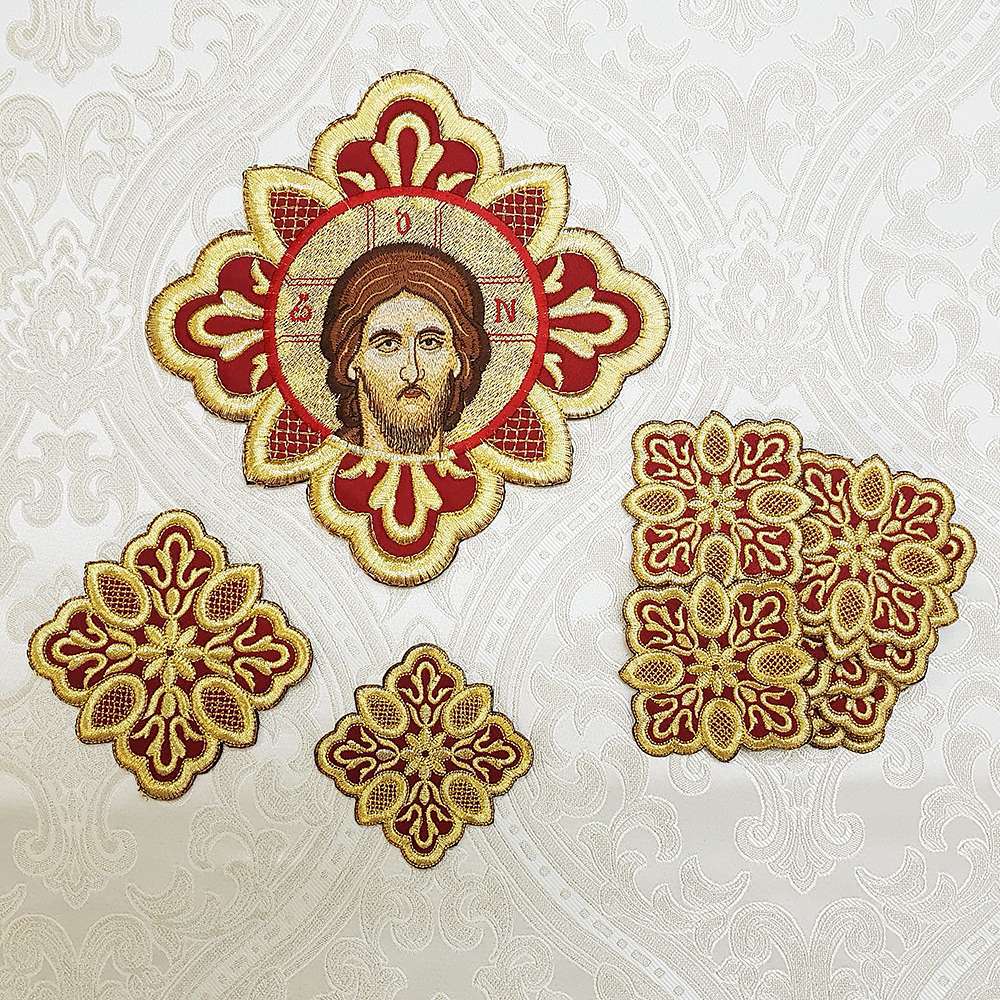 Set of Embroidered Crosses for Greek Vestments
