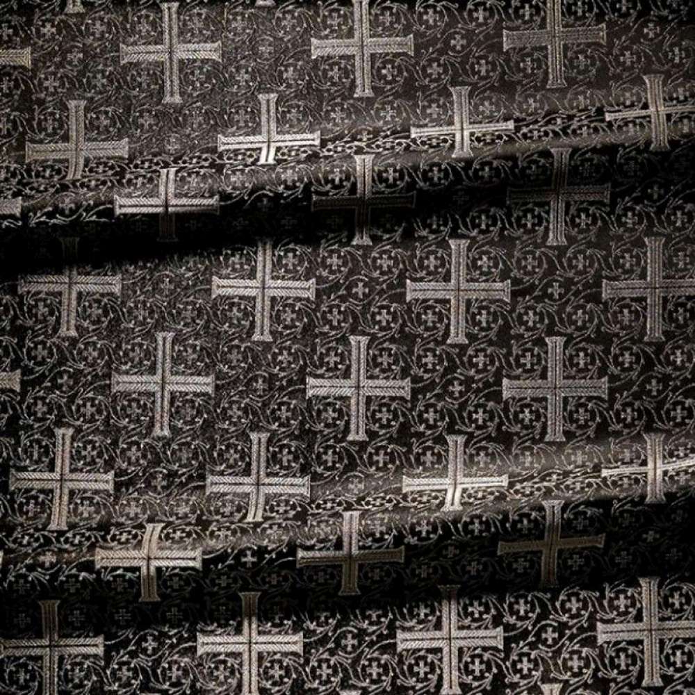 Brocade black (Byzantine Cross) Brocade black (Byzantine Cross)