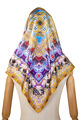 Silk Head Scarf for women (St Volodymyr's Cathedral yellow) 