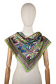 Silk Headscarf for women (Kyiv Pechersk Lavra green) 