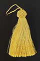 Tassel with large knot 8 cm gold 