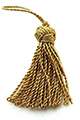 Tassel with large knot lurex 7 cm golden buy