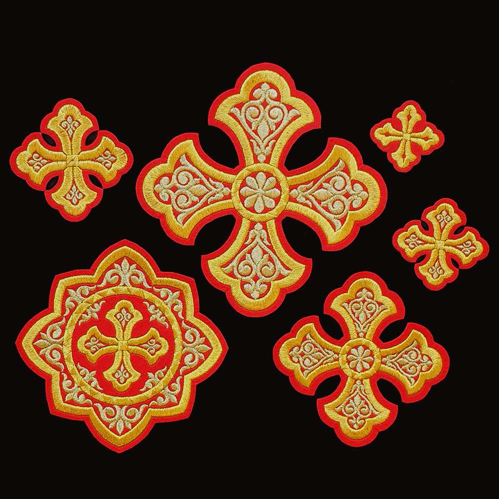 Embroidered Crosses for Priest Vestment (Ostrog)