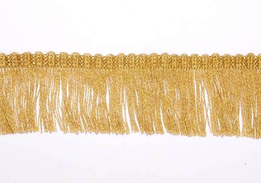 Fringe (brush) width 3.5 cm golden