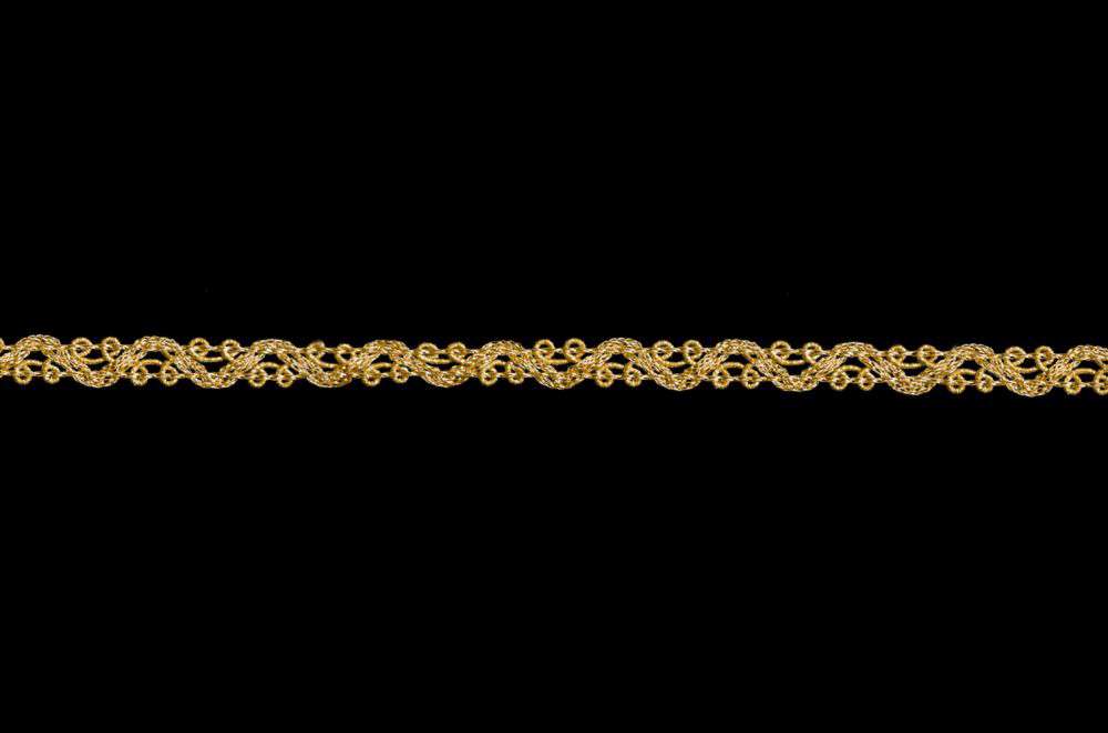 Tracery lace width 1 cm golden