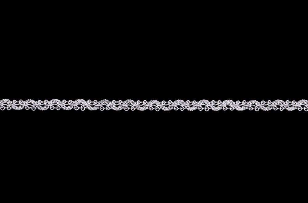 Tracery lace width 1 cm silver