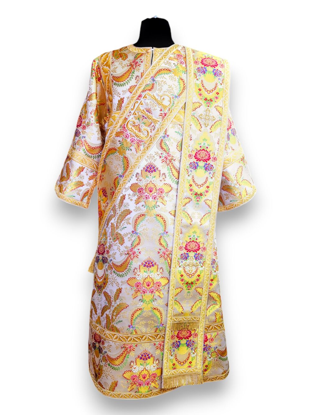 White vestment of a deacon with a double orarion White vestment of a deacon with a double orarion