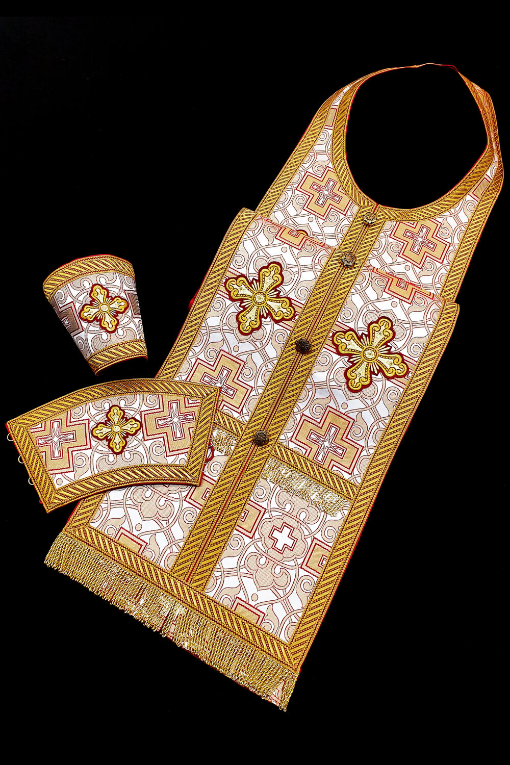 Epitrachelion Set white (Ostrogsky) Epitrachelion Set white (Ostrogsky)