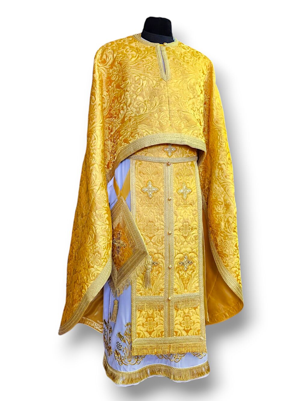 Greek style vestment with premium braid Greek style vestment with premium braid