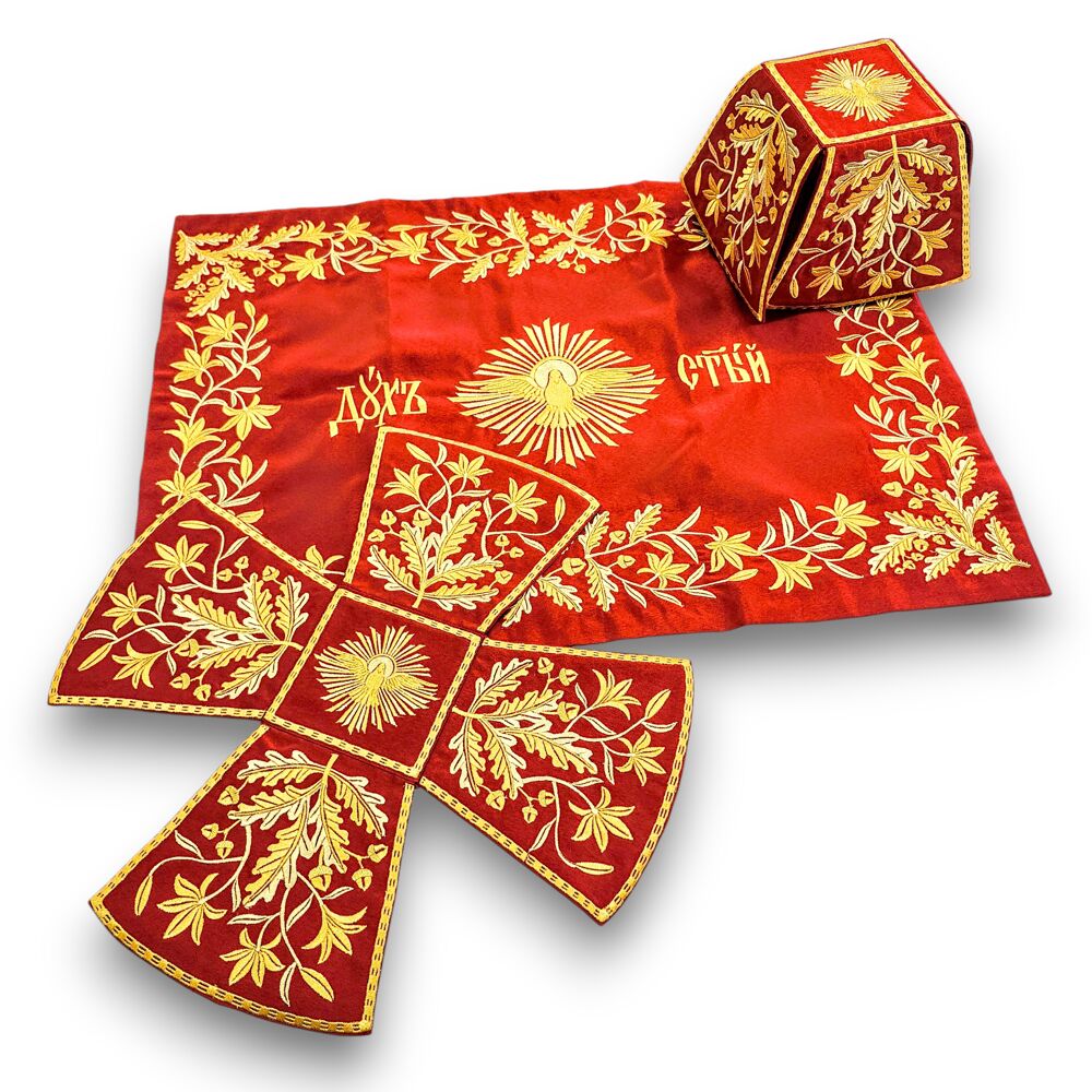 Brocade lturgical set (Trinity) (with lappets) Brocade lturgical set (Trinity) (with lappets)