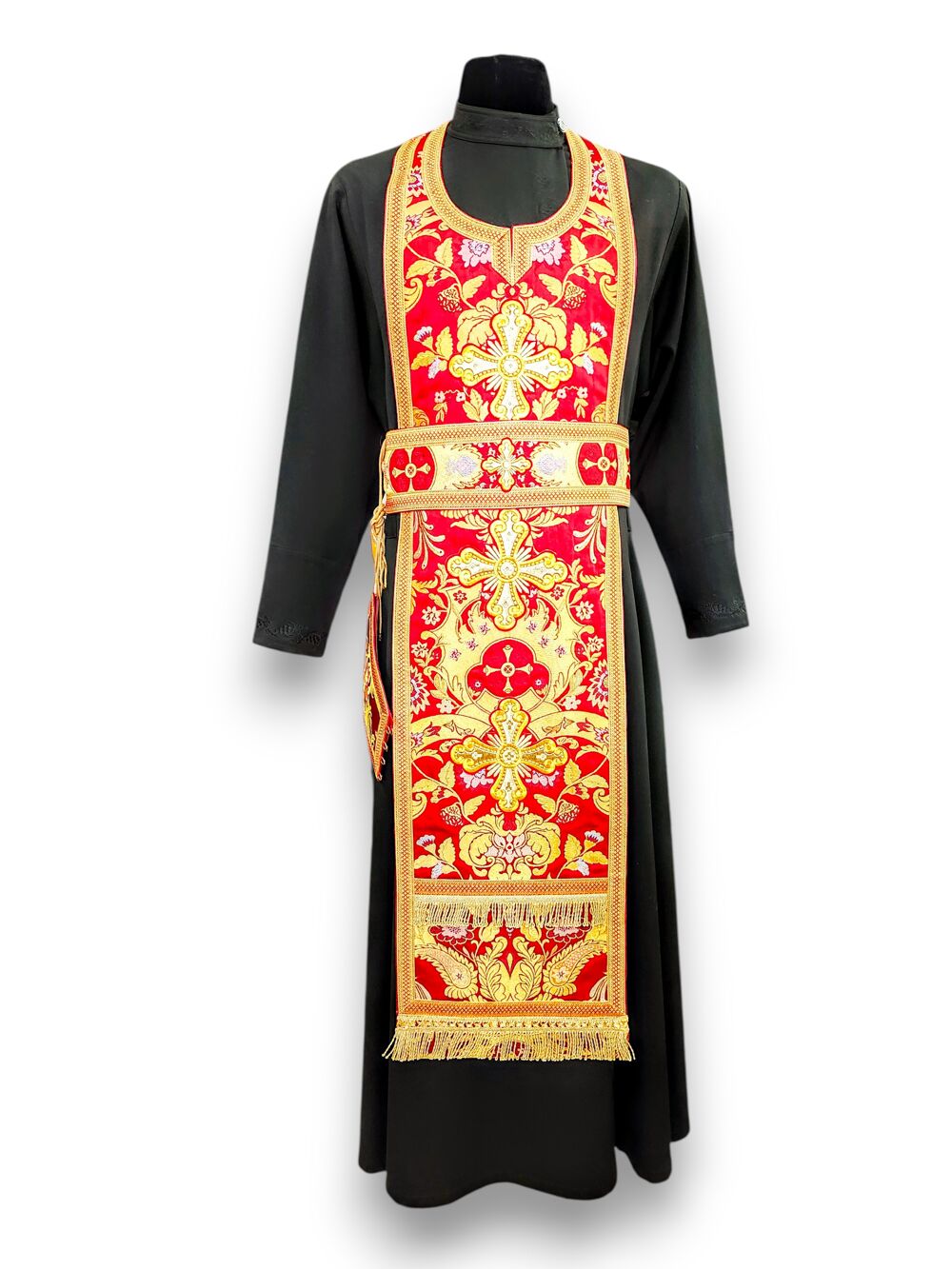 Stole set with solid epitrachelion red (Eden) Stole set with solid epitrachelion red (Eden)