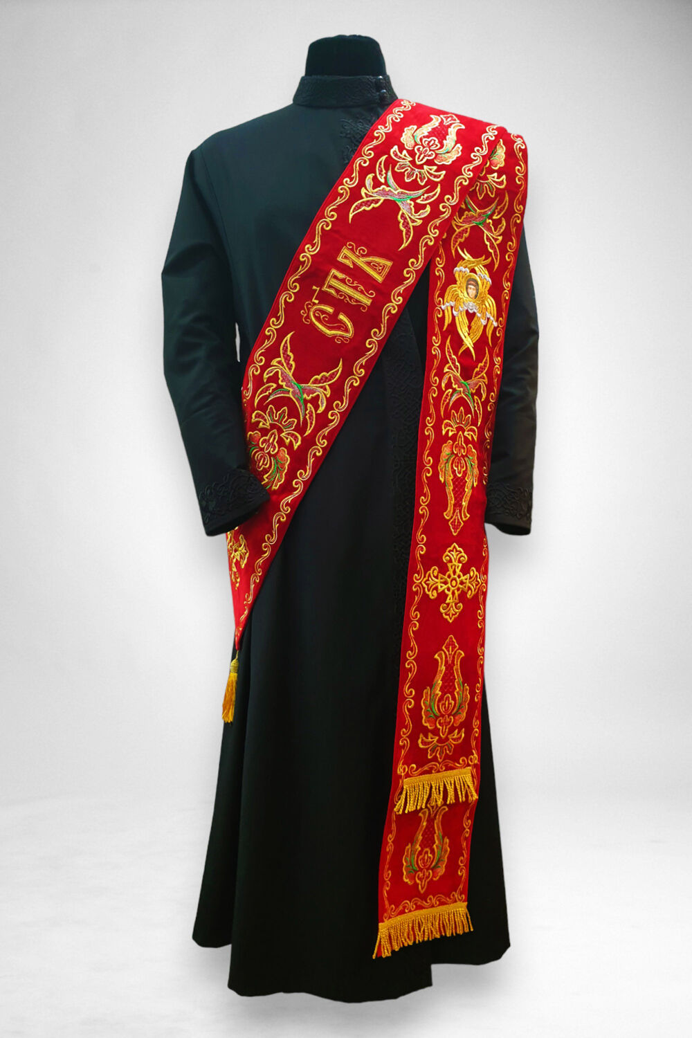 Embroidered double orarion for a deacon Embroidered double orarion for a deacon