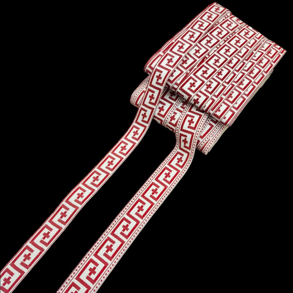 Woven church braid (Nemea) burgundy Woven church braid (Nemea) burgundy