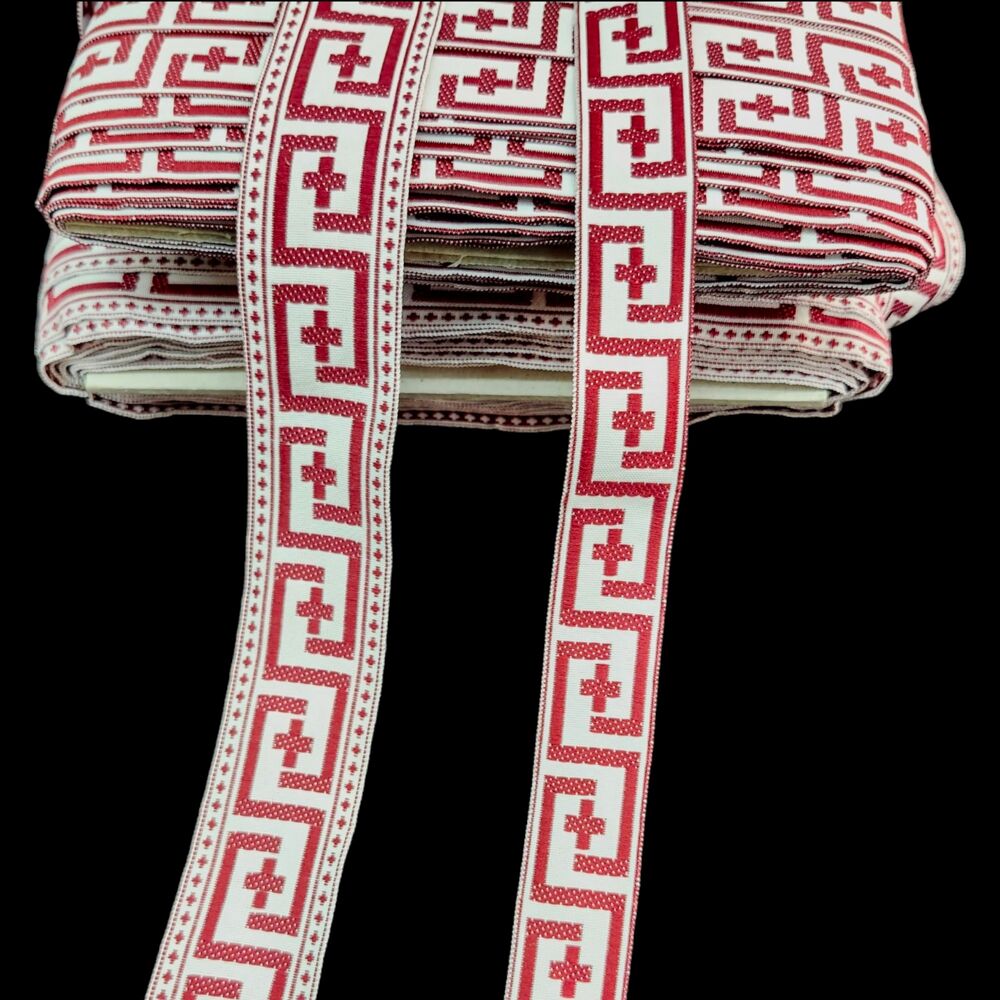 Woven braid for church fabrics (Nemea) red Woven braid for church fabrics (Nemea) red