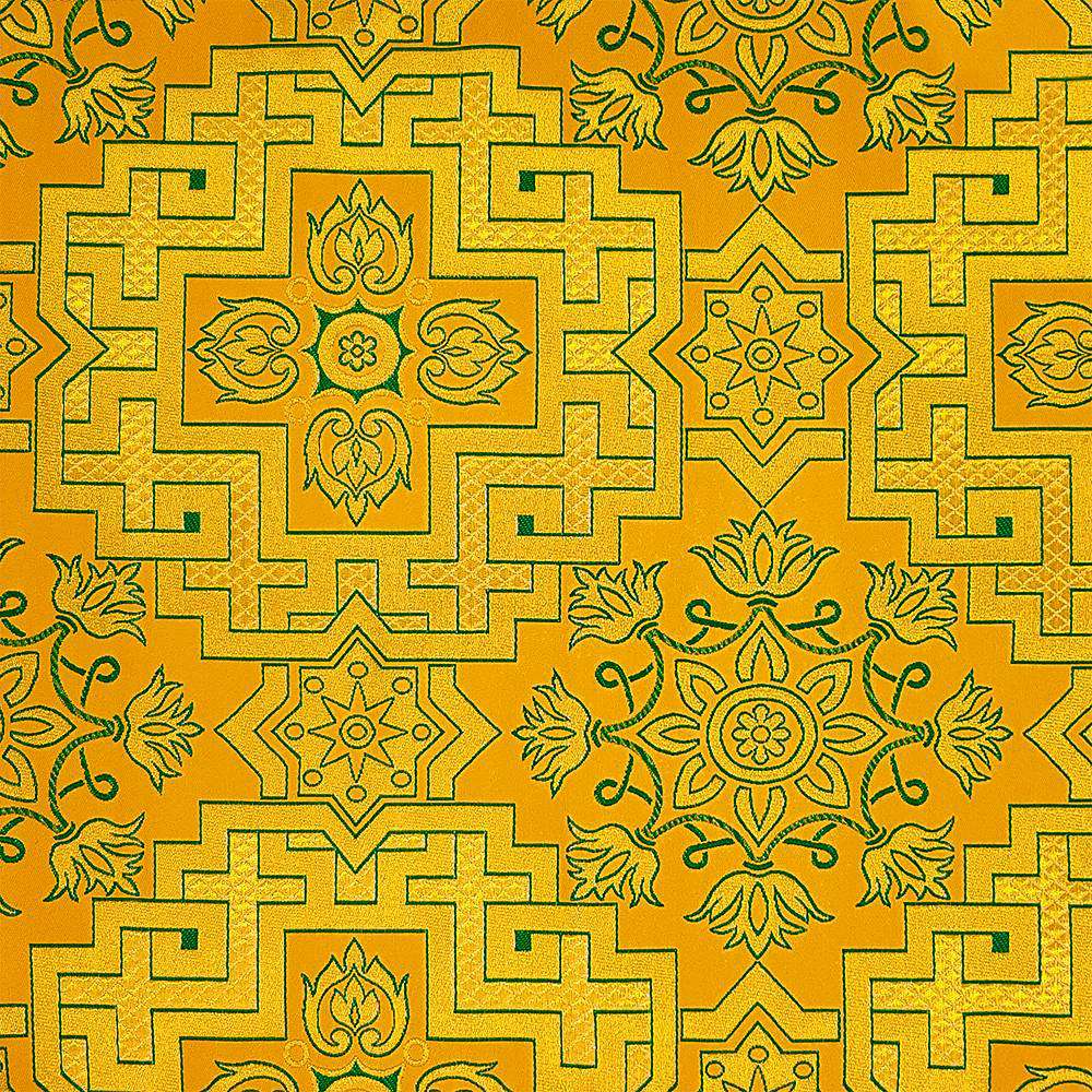 Brocade for vestment yellow (Burning Bush)