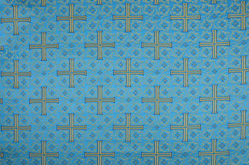 Brocade (Byzantine Cross) for vestment for sale