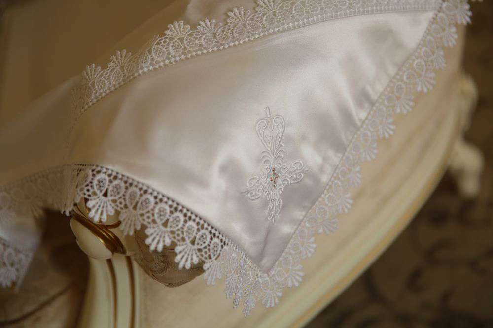 Baptism, christening blanket (The Tree of Life) with a cross made of Swarovski gemstones buy