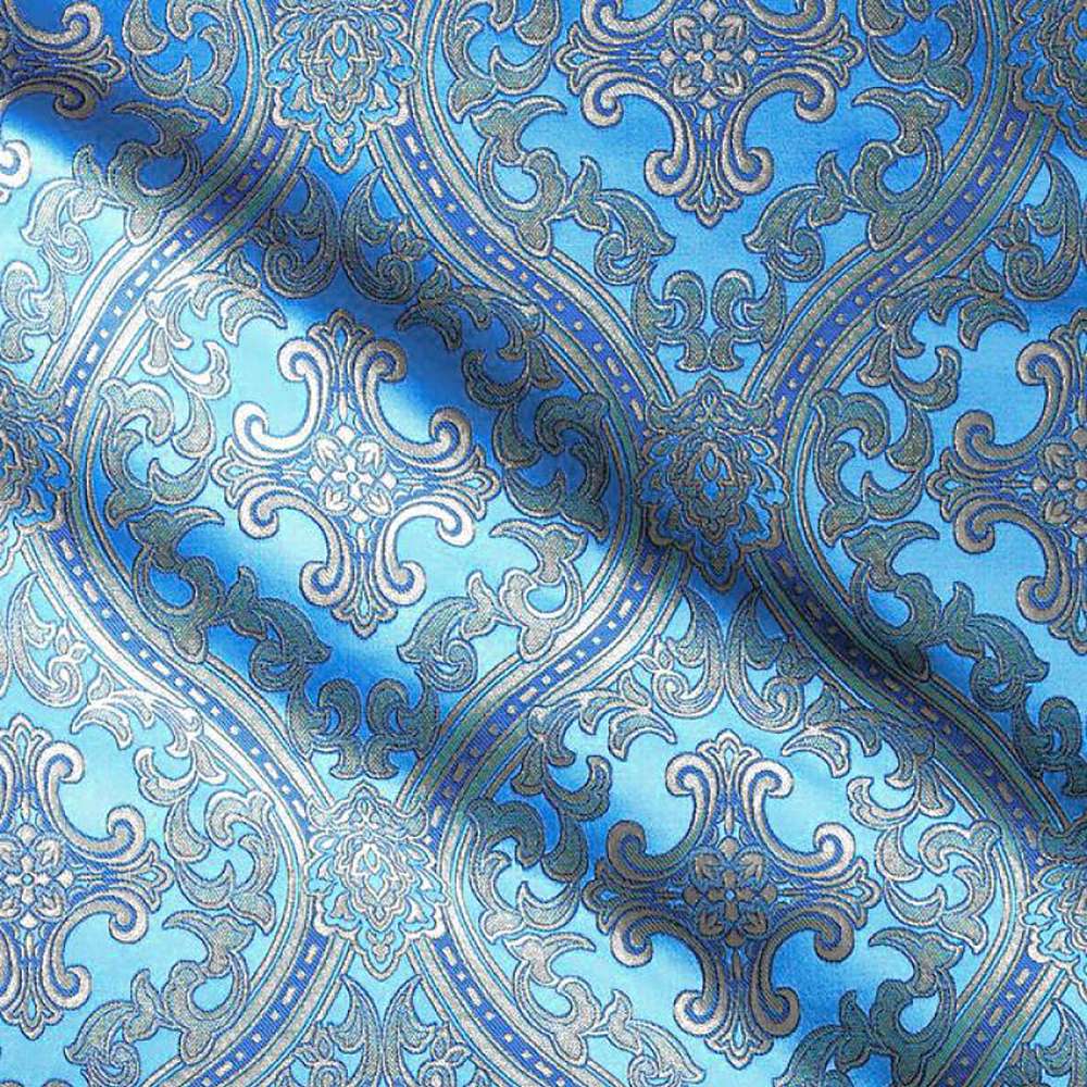 Brocade (Lavra) for vestment skyblue