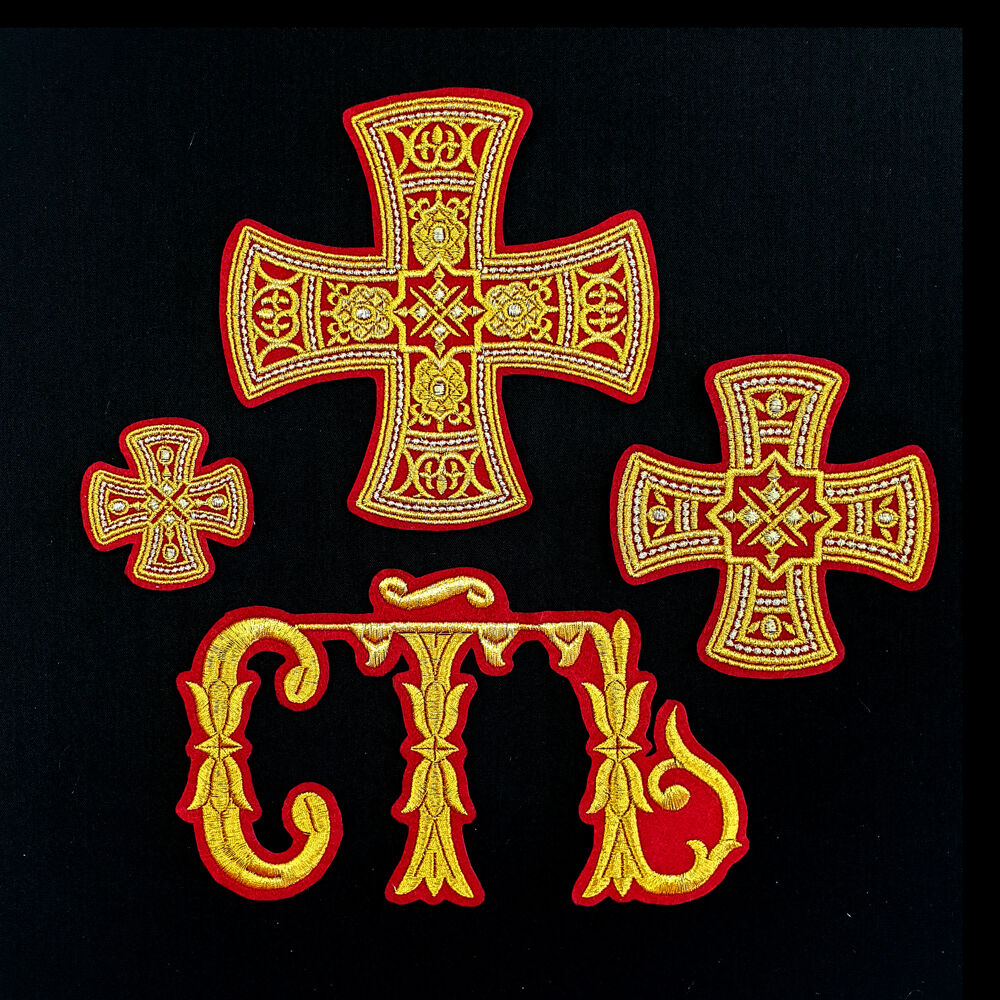 A set of crosses for a double orarion (Transfiguration)