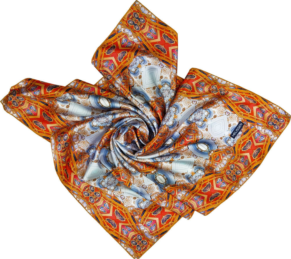 Silk Headscarf (St Andrew's Church red) buy