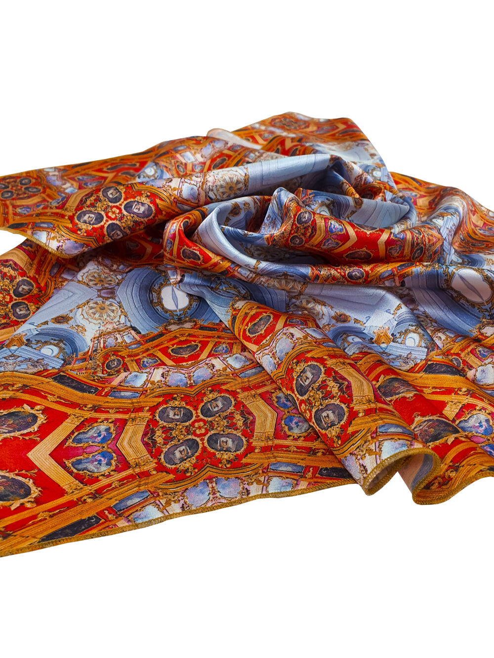 Silk Headscarf (St Andrew's Church red) Orthodox